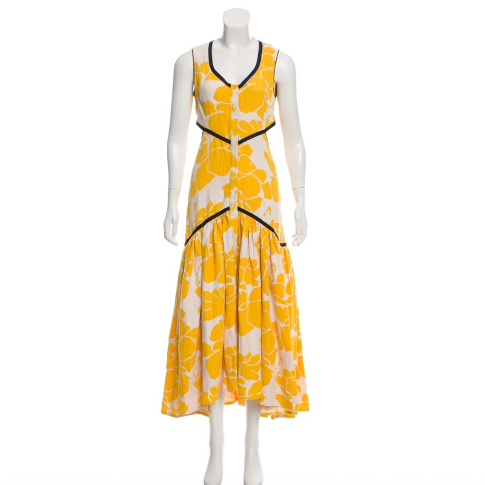 ALEXIS Royal cutout midi dress